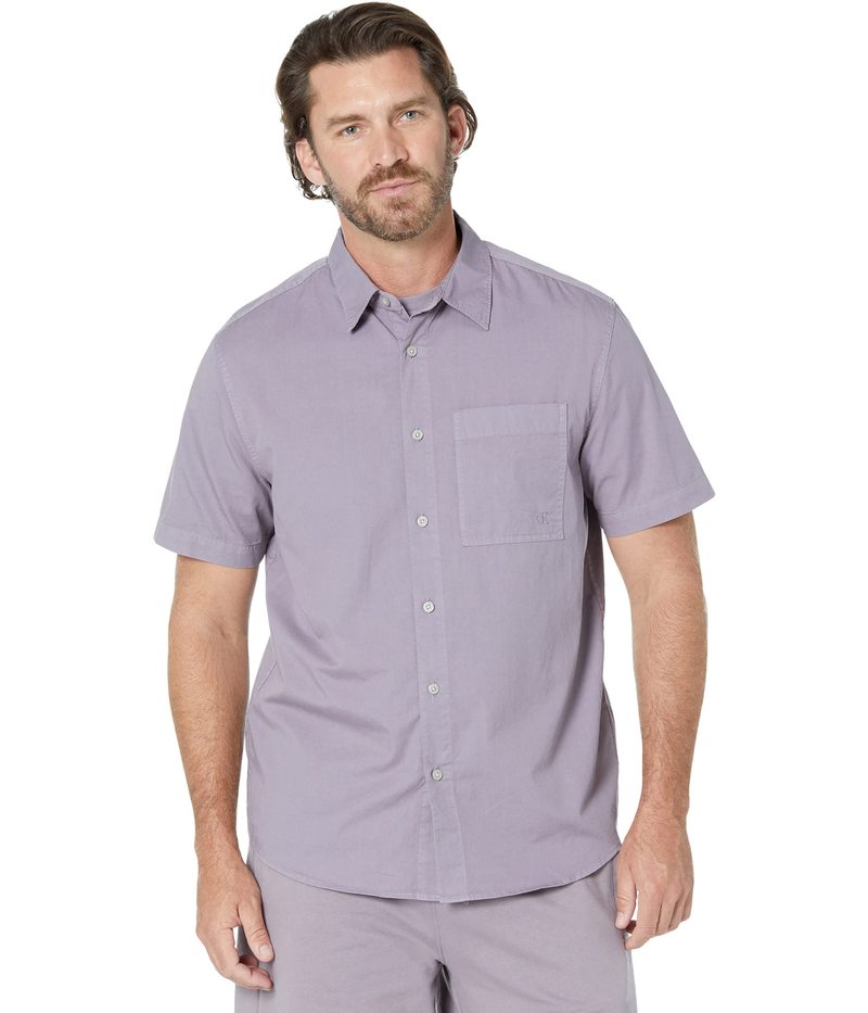 カルバン・クライン 【送料無料】 カルバンクライン メンズ シャツ トップス Short Sleeve Pocket Easy Shirt Gray Ridge