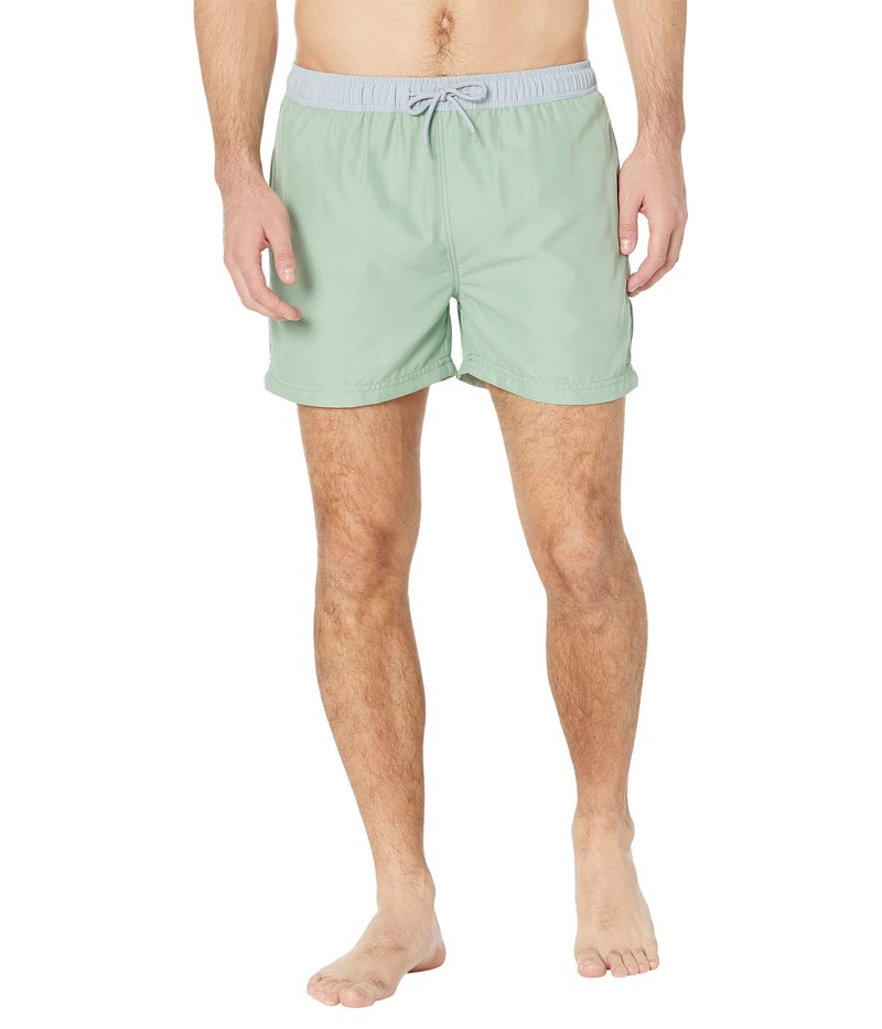 【送料無料】 セレクテッドオム メンズ ハーフパンツ・ショーツ 水着 Classic Contrast Swim Shorts Granite Green/Blue Fog