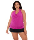 【送料無料】 マジックスーツ レディース トップのみ 水着 Plus Size Solid Sophie Tankini Hibiscus