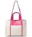 【送料無料】 アンクライン レディース ハンドバッグ バッグ Medium Color-Blocked Canvas Tote Fuchsia