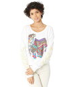  ローレンモシ レディース パーカー・スウェット アウター Farrah Peace Love Camel White