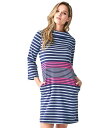 【送料無料】 ハットレイ レディース ワンピース トップス Katherine Dress Blue/Fedora Stripes