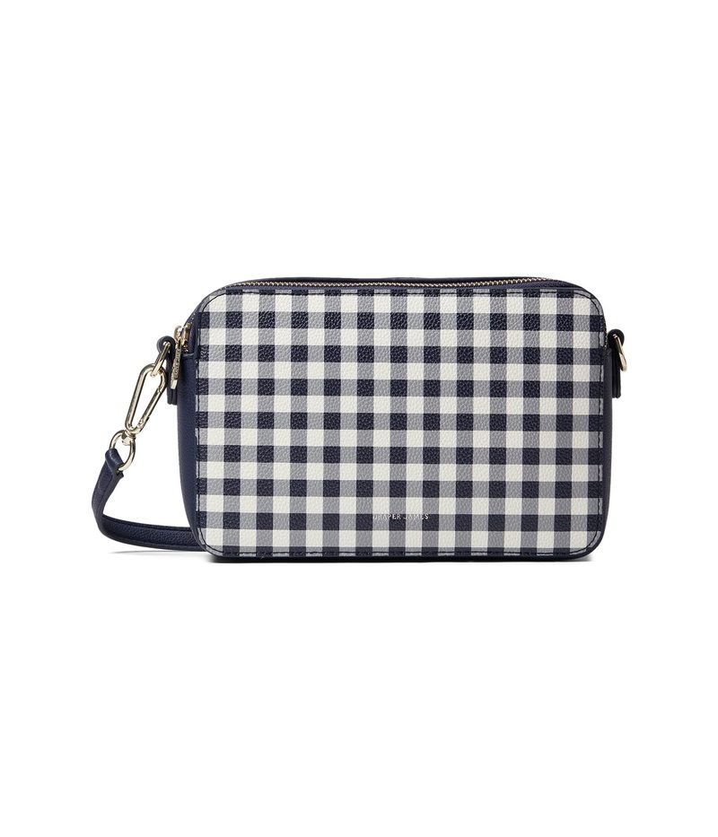 ハンドバッグ 【送料無料】 ドレイパージェームス レディース ハンドバッグ バッグ Dakota Navy Gingham/Nassau Navy Pebble