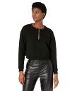 【送料無料】 モンロー レディース パーカー・スウェット アウター 1/2 Zip Cropped Sweatshirt Black