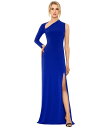【送料無料】 ベッツィアンドアダム レディース ワンピース トップス Long Jersey Asymmetrical Sleeve Gown Electric Blue(4)