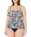 yz r[`nEX fB[X gbv̂  Wild Tiger Jane Ruffle Tiered Tankini Admiral