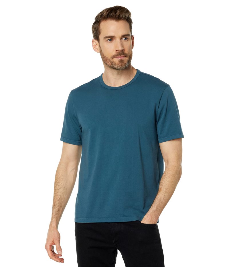 【送料無料】 ヴィンス メンズ シャツ トップス Garment Dye Short Sleeve Crew Carmel Teal