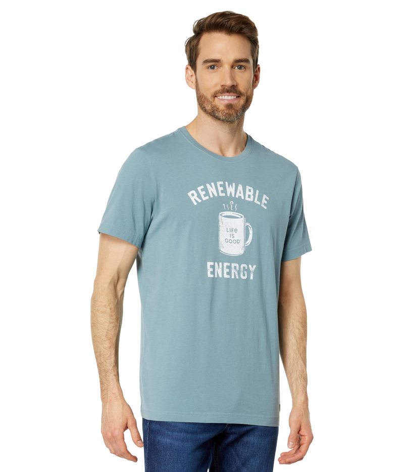  ライフイズグッド メンズ シャツ トップス Renewable Energy Mug Crusher-Lite Tee Smoky Blue