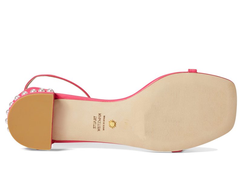 【送料無料】 スチュアート ワイツマン レディース ヒール シューズ Nudistcurve Pearl Flat Sandal Hot Pink 3