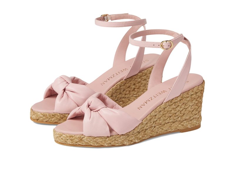 【送料無料】 スチュアート ワイツマン レディース ヒール シューズ Playa Espadrille Knot Wedge Ballet/Natural 1