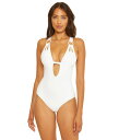 【送料無料】 ベッカバイレベッカバーチュー レディース 上下セット 水着 Color Code Skylar Plunge One-Piece White