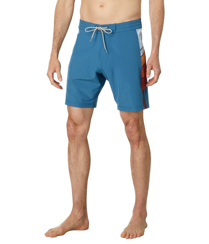 【送料無料】 ヴィスラ メンズ ハーフパンツ・ショーツ 水着 Trimline 17.5" Boardshorts Harbor Blue