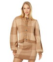 【送料無料】 ロストアンドワンダー レディース ニット・セーター アウター Nature School Cardigan Camel Gingham(4)