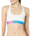 【送料無料】 カルバン クライン アンダーウェア レディース ブラジャー アンダーウェア This Is Love Cotton Color-Block Unlined Bralette White(4)