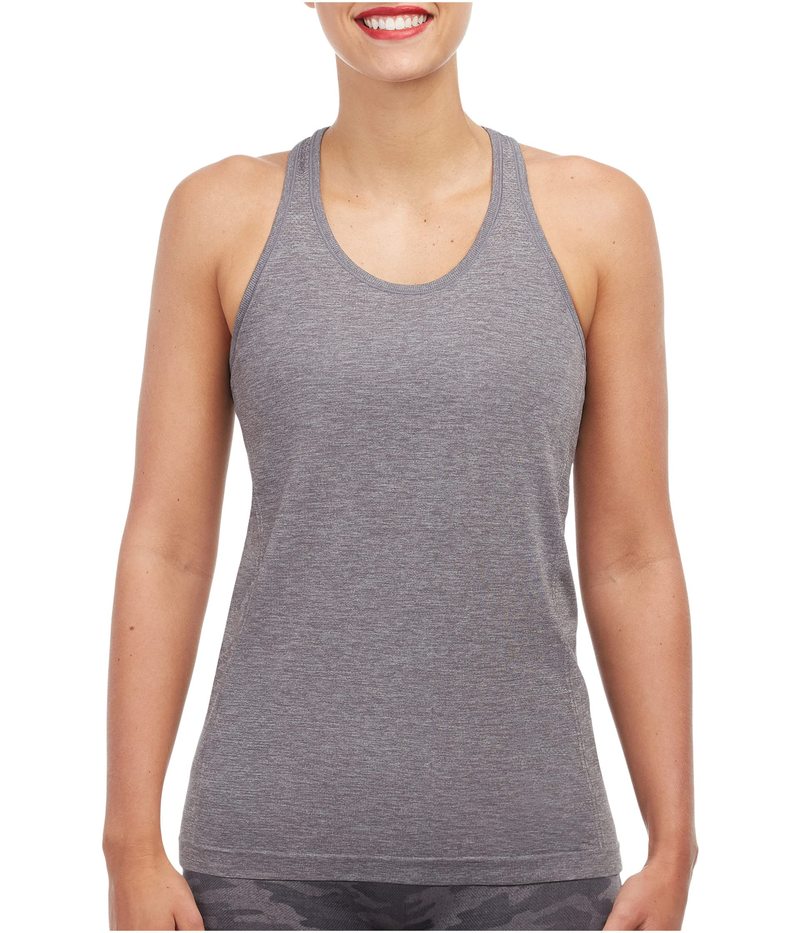 【送料無料】 スパンク レディース シャツ トップス Spanx Lamn Active Seamless Tank Heather Charcoal