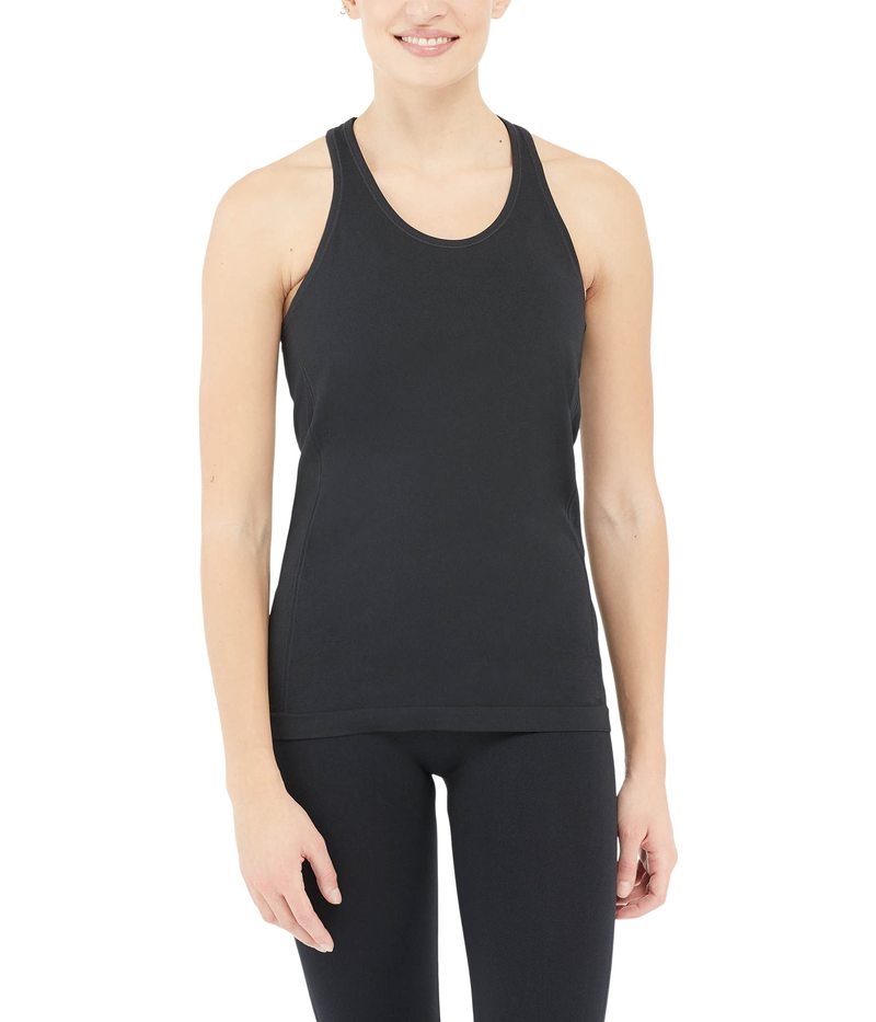 【送料無料】 スパンク レディース シャツ トップス Spanx Lamn Active Seamless Tank Very Black