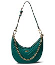【送料無料】 アンクライン レディース ハンドバッグ バッグ Quilted Cresent Shoulder Bag with Swag Chain Emerald(4)
