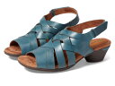 yz Ru q fB[X q[ V[Y Laurel Woven Sandal Teal Leather