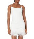 【送料無料】 コマンドー レディース ワンピース トップス Faux Leather Spaghetti Strap A-Line Dress w/ Feath...