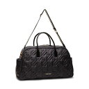 yz ANC fB[X {XgobO obO Quilted Nylon Weekender with Pouch & Web Strap Black/Black/Black/Gold