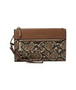 yz ANC fB[X nhobO obO Snake Trimmed Zip Clutch Wristlet Chestnut/Chestnut Multi