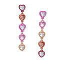 【送料無料】 ベッツィジョンソン レディース ピアス・イヤリング アクセサリー Stone Heart Linear Earrings Pink