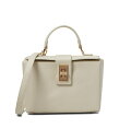 【送料無料】 アンクライン レディース ハンドバッグ バッグ Convertible Box Bag with Enamel Turnlock Chalk/Chalk(4)