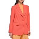 【送料無料】 ダナ キャラン ニューヨーク レディース コート アウター Frosted Twill One-Button Jacket Persimmon