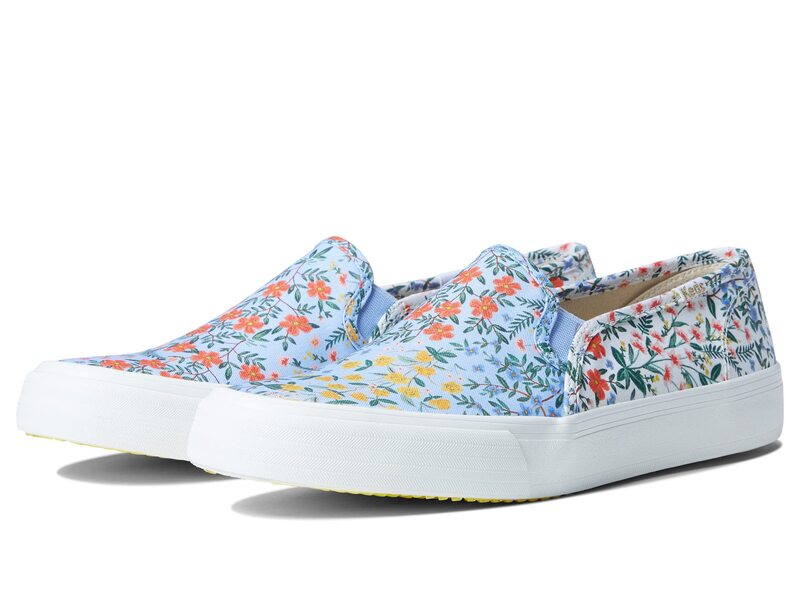 【送料無料】 ケッズ レディース スニーカー シューズ Keds x Rifle Paper Double Decker Wildwood Blue/White