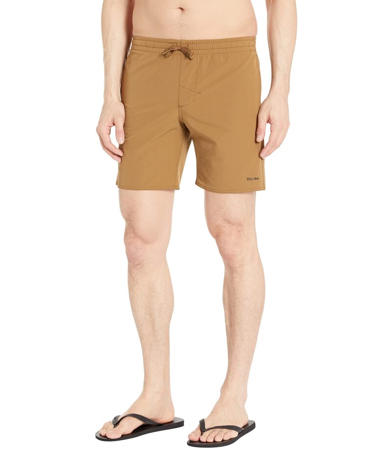 【送料無料】 リズム メンズ ハーフパンツ・ショーツ 水着 Textured Beach Jam Butterscotch