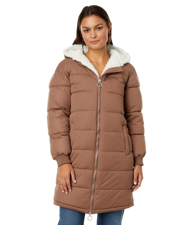 ̵ åե ǥ   Sherpa Lined Maxi Puffer Coat Truffle