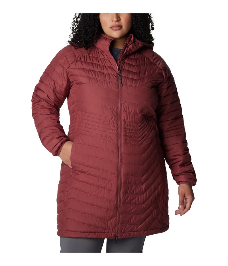 【送料無料】 コロンビア レディース コート アウター Plus Size Powder Lite Mid Jacket Beetroot