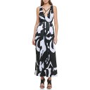 【送料無料】 ダナ キャラン ニューヨーク レディース ワンピース トップス Sleeveless Printed Maxi Dress White/Black Multi(4)