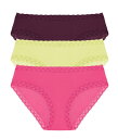 【送料無料】 ナトリ レディース パンツ アンダーウェア Bliss Girl Brief 3-Pack Panties Deep Plum/Lime Cream/Full Bloom