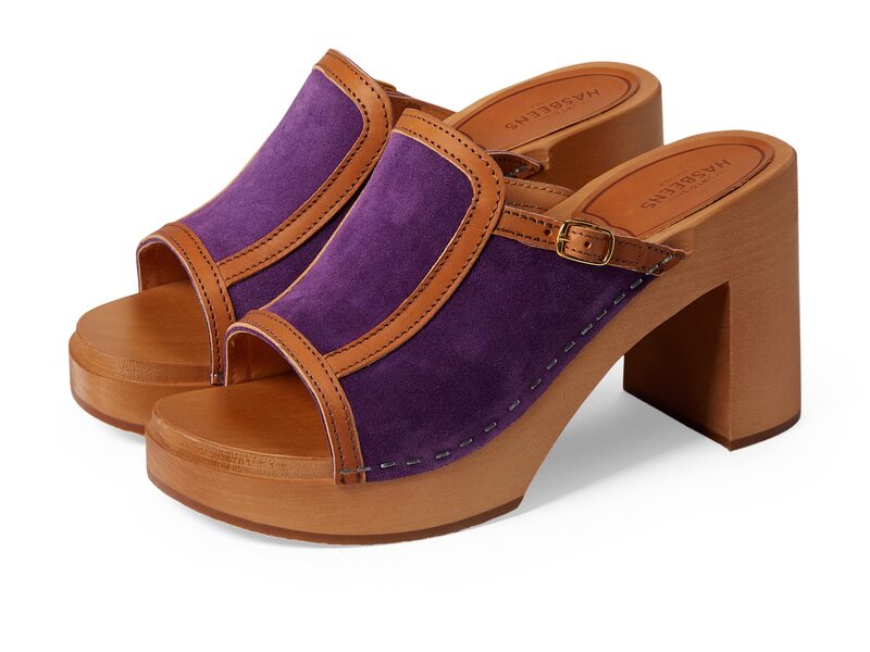 【送料無料】 スウェディッシュハズビーンズ レディース ヒール シューズ Sophisticated Slip-In Viola Suede/Nature