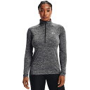 【送料無料】 アンダーアーマー レディース シャツ トップス Tech 1/2 Zip Twist Top Jet Gray/Metallic Silver(4)