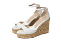 【送料無料】 スチュアート ワイツマン レディース ヒール シューズ Nudistcurve Espadrille Wedge White
