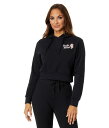 【送料無料】 ソルティークルー レディース パーカー・スウェット アウター Santa Shark Crop Pullover Hoodie Black