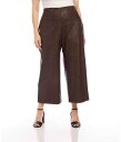 【送料無料】 カレンケーン レディース ジャンプスーツ トップス Plus Size Cropped Vegan Leather Pants Brown