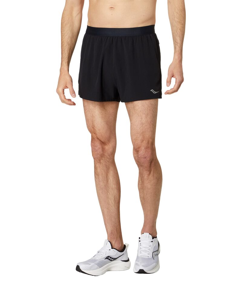 【送料無料】 サッカニー メンズ ハーフパンツ・ショーツ ボトムス Outpace 2.5" Split Shorts Black