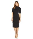 yz AhAi py fB[X s[X gbvX Roll Neck Sheath Collar Dress w/ V-Back Black