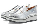 【送料無料】 ジョンストンアンドマーフィー レディース スリッポン・ローファー シューズ Gracelyn Loafer Silver Metallic Sheepskin