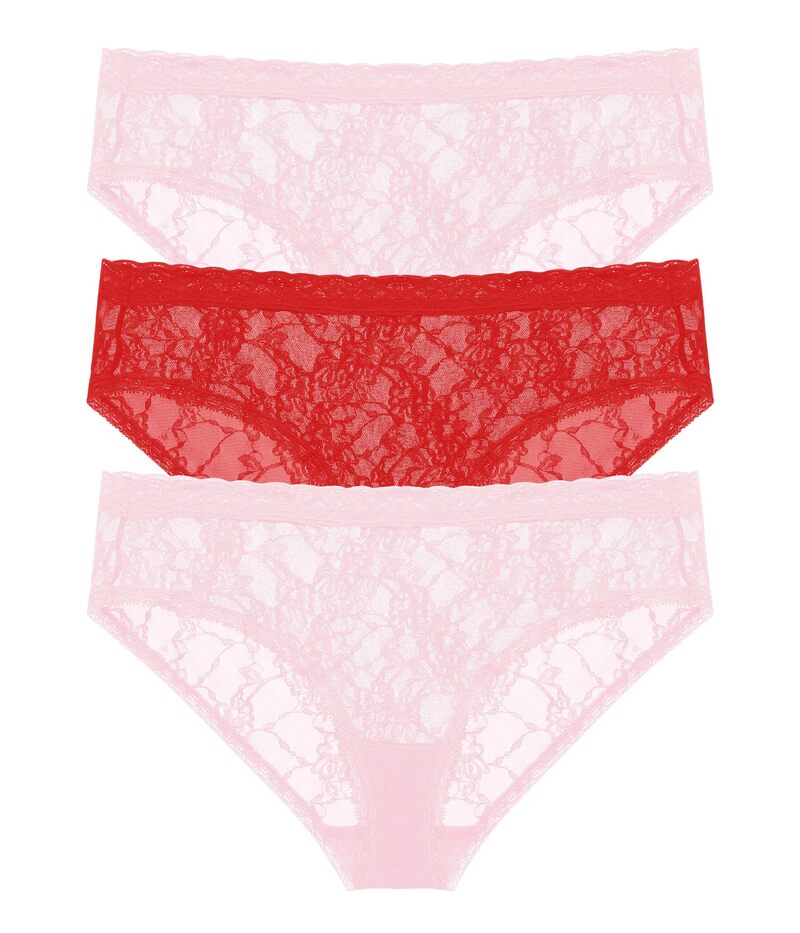 楽天ReVida 楽天市場店【送料無料】 ナトリ レディース パンツ アンダーウェア Bliss Allure Girl Brief 3-Pack Pink Suede/Poinsettia/Pink Suede