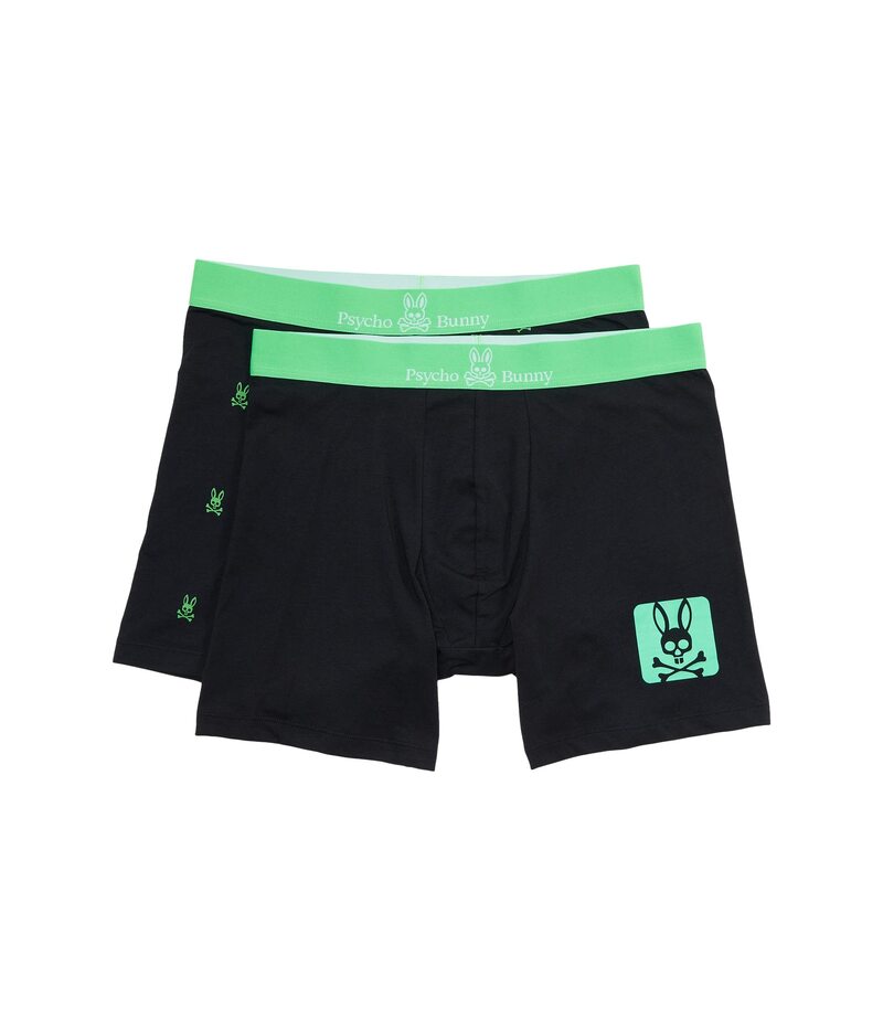 サイコバニー パンツ メンズ 【送料無料】 サイコバニー メンズ ボクサーパンツ アンダーウェア 2-Pack Boxer Brief Neon Green