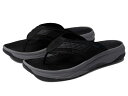 【送料無料】 フローシャイム メンズ サンダル シューズ Tread Lite Thong Sandal Black Knit/Nubuck/Gray Sole