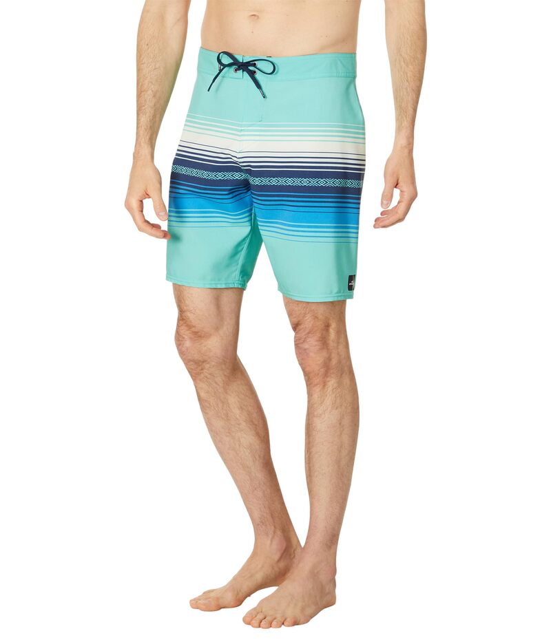 【送料無料】 オニール メンズ ハーフパンツ・ショーツ 水着 Hyperfreak Heat Stripe Line 19" Boardshorts Aqua Wash