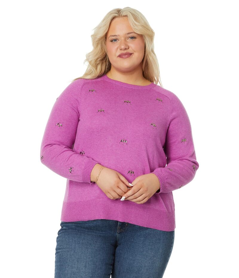 【送料無料】 ニックプラスゾーイ レディース ニット・セーター アウター Plus Size Hidden Gems Sweater Vivid Magenta