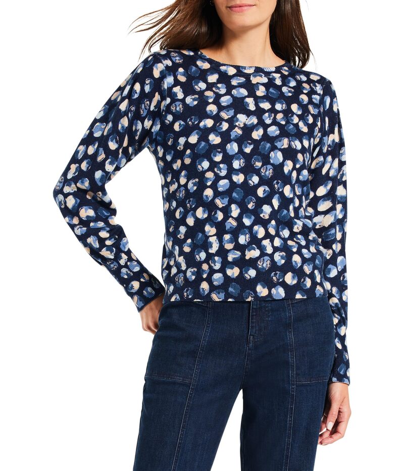 【送料無料】 ニックプラスゾーイ レディース ニット・セーター アウター Many Moons Femme Sleeve Sweater Blue Multi