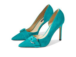 【送料無料】 ナインウェスト レディース ヒール シューズ Finite Bright Teal Suede