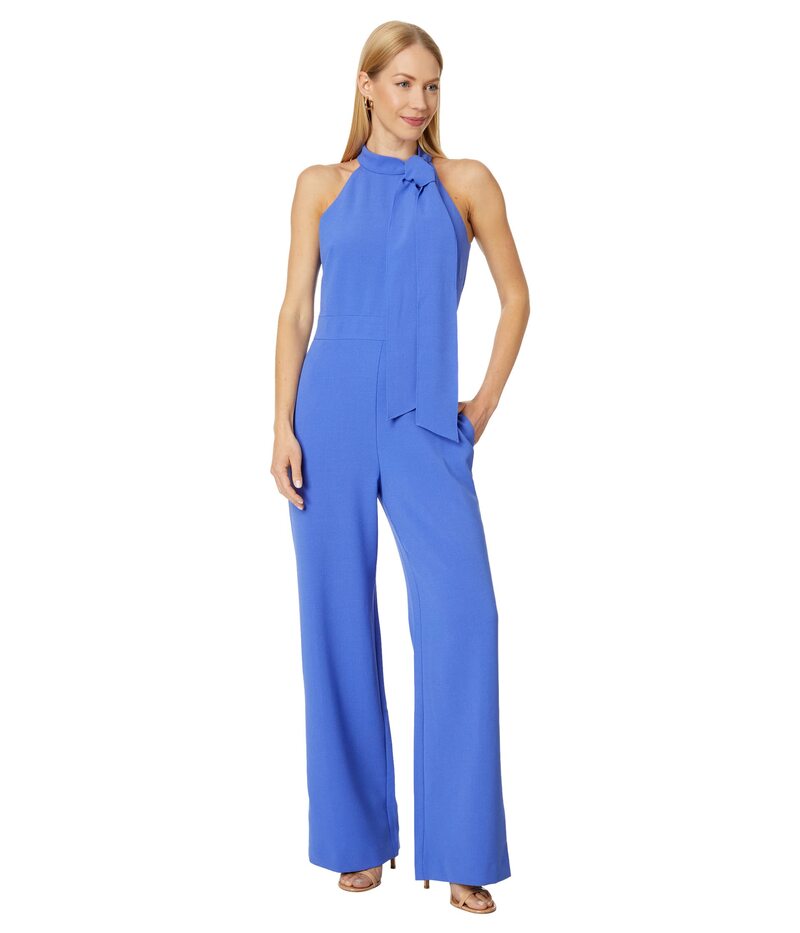 ̵ 󥹥ࡼ ǥ ץ ȥåץ Signature Stretch Crepe Bow Neck Jumpsuit Periwinkle